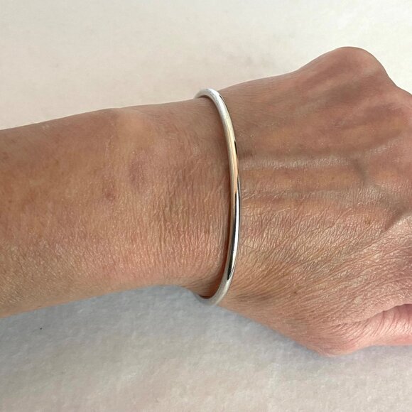 Sterling Silver 925 Thailand Removable Ball Bead Oval Cuff Charm Bracelet Sz 7 - Picture 6 of 16